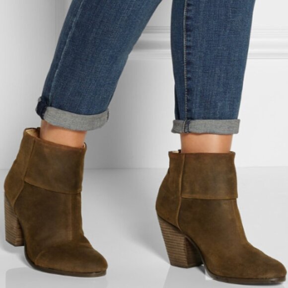 Rag & Bone Classic Newbury Brown Suede Ankle Bootie - Picture 9 of 10